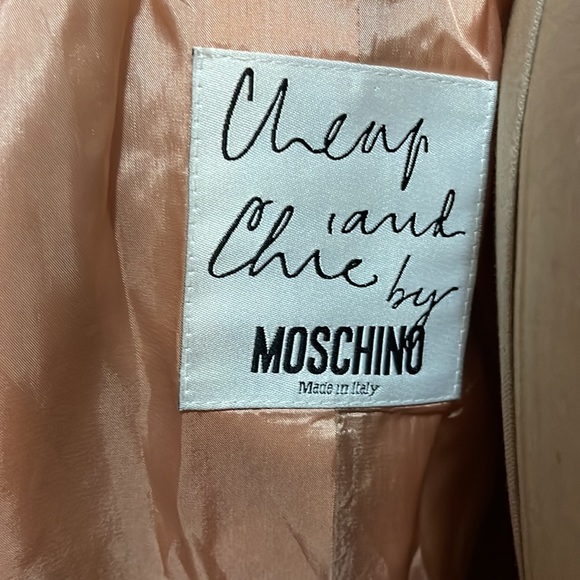Moschino Cheap  Chic Black Gray Pink Harlequin Tassel Jacket - Picture 10 of 14